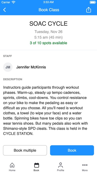 Southern Oaks Athletic Club Screenshot