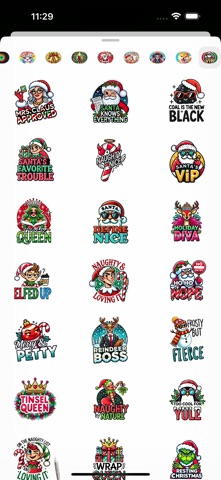 Sassy Christmas Stickers screenshot