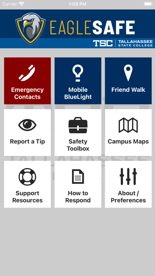 #1. Eagle Safe - Safety App of TCC (iOS) بواسطة: Tallahassee State College