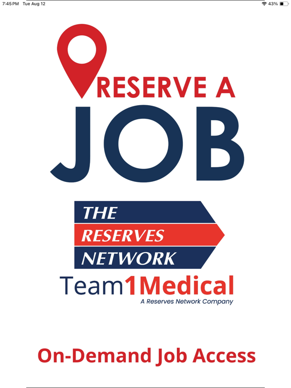 ReserveAJob iPad screenshot 1 - Business app