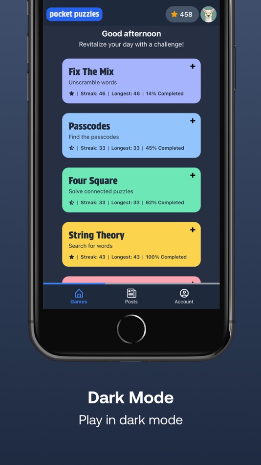 #10. Pocket Puzzles: Word Games (iOS) Podle: Ronald Lee
