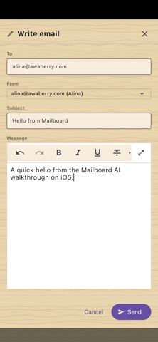 Mailboard AI screenshot