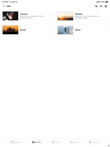Heritage Baptist Church - AR iPad screenshot