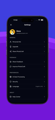 PhotoCraft - AI Photo Editor iPhone screenshot