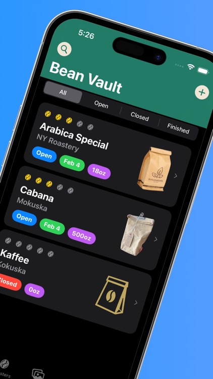 Coffee Bean Tracker - Vault