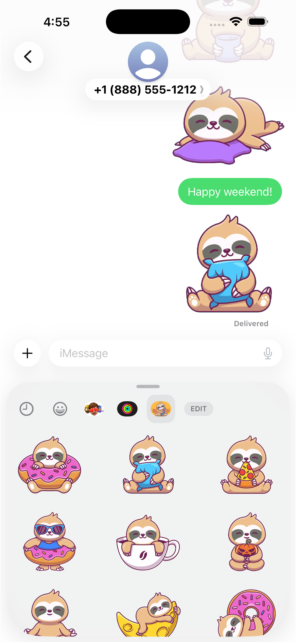 Sleepy Sloth Stickers screenshot 3