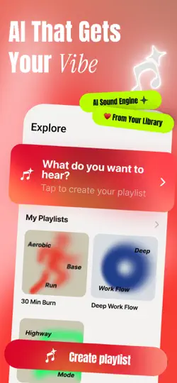 Capture d'écran de Vibeflow: AI Playlists sur iPhone 2