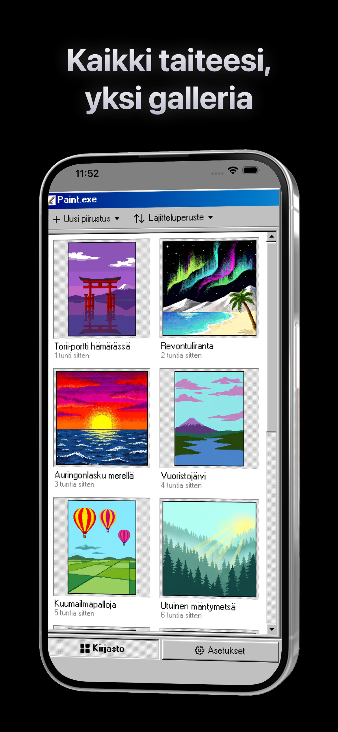 Paint.exe - Retro — Kaikki taideteoksesi yhdessa galleriassa