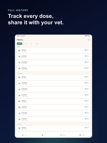 Pill Reminder: Pet Meds iPad screenshot
