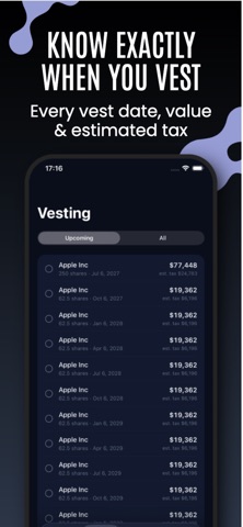 Vestly: Equity & RSU Tracker screenshot