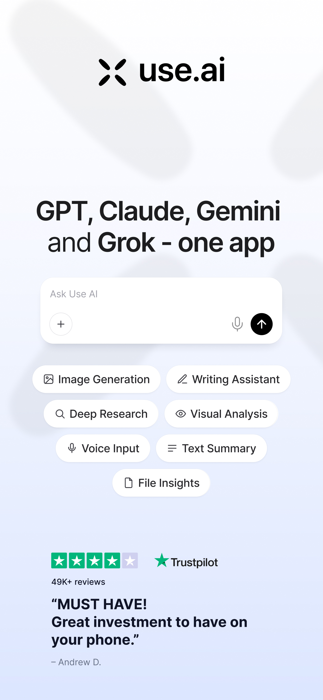 Use AI: Chat Assistant & Agent