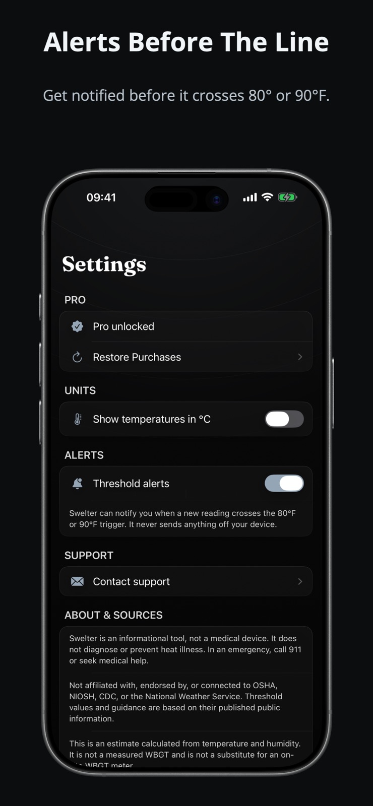 Swelter: Heat Index iphone screenshot 4
