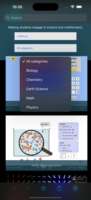 Science Simulations Screenshot 1 of 4
