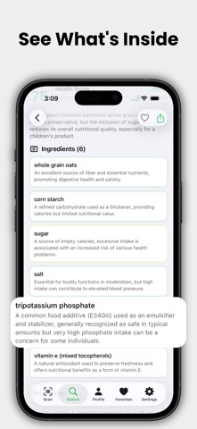 Healthy Food Checker iPhone screenshot