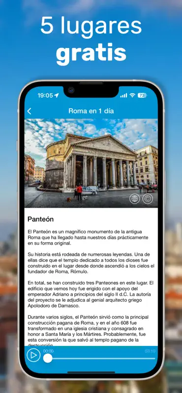 ROMA: Audioguía · Ruta · Mapa screenshot 4 of 5