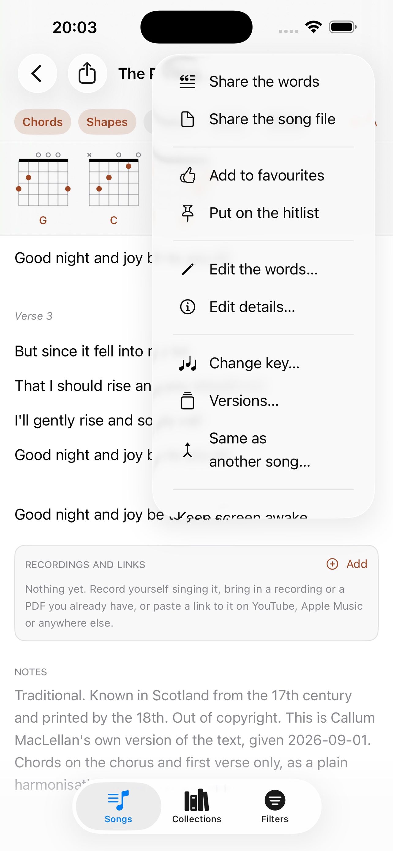 Screenshot 10 of Òrain: Songbook and Chords