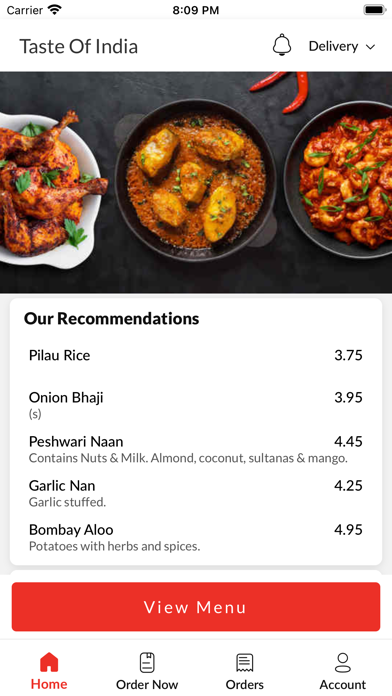 Taste Of India, Screenshot