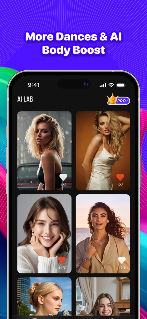ArtFlow-AI Video Image Maker - 'AI LAB' 섹션은 다양한 스타일의 'AI 생성 이미지'를 탐색하고 '인기 있는 트렌드'를 통해 영감을 얻을 수 있는 공간을 제공합니다.
