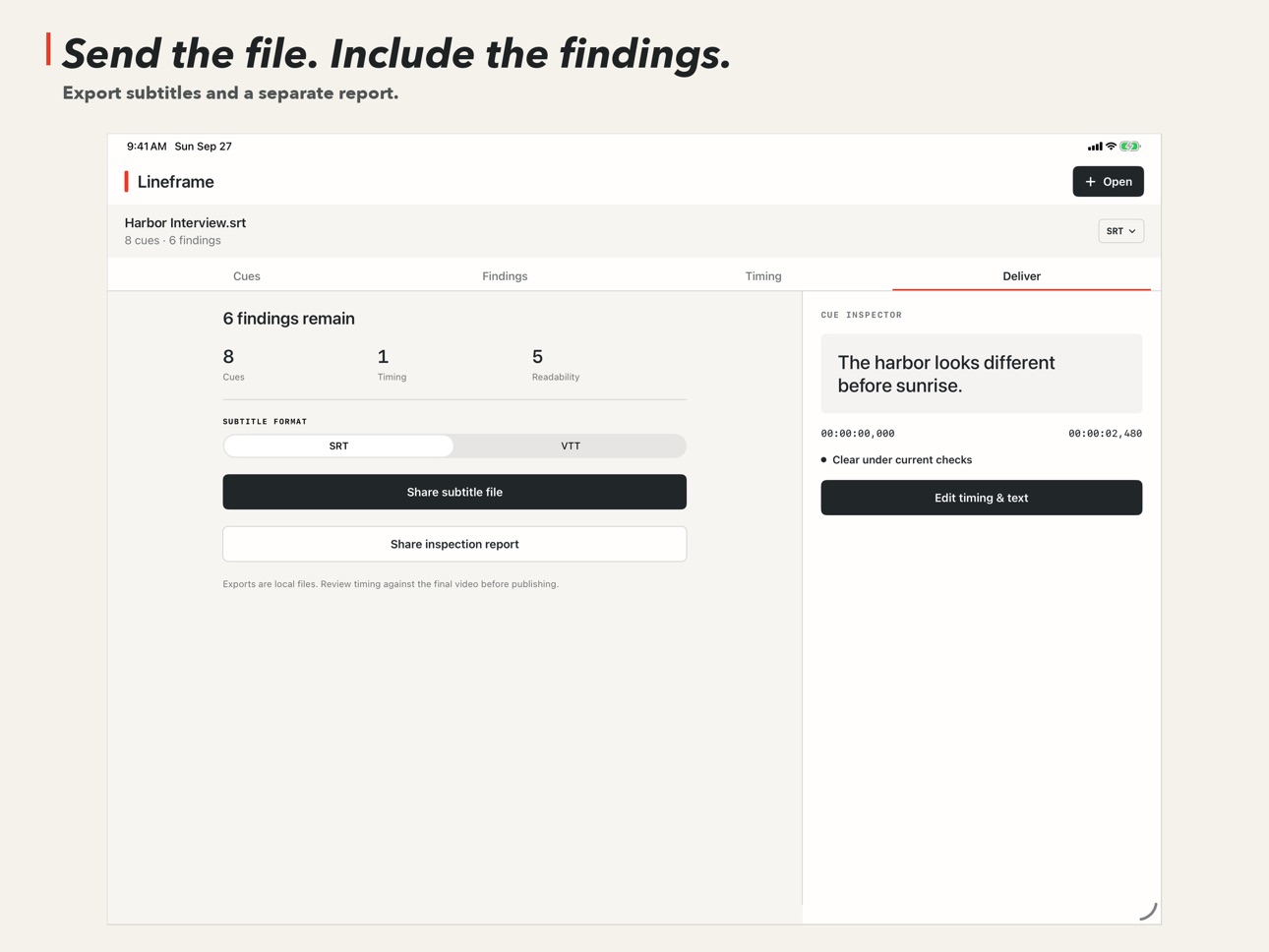 Screenshot 10 of Lineframe Subtitle QC