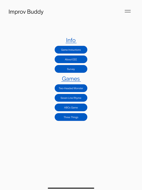 Improv Buddy EEE iPad screenshot 1 - Entertainment app