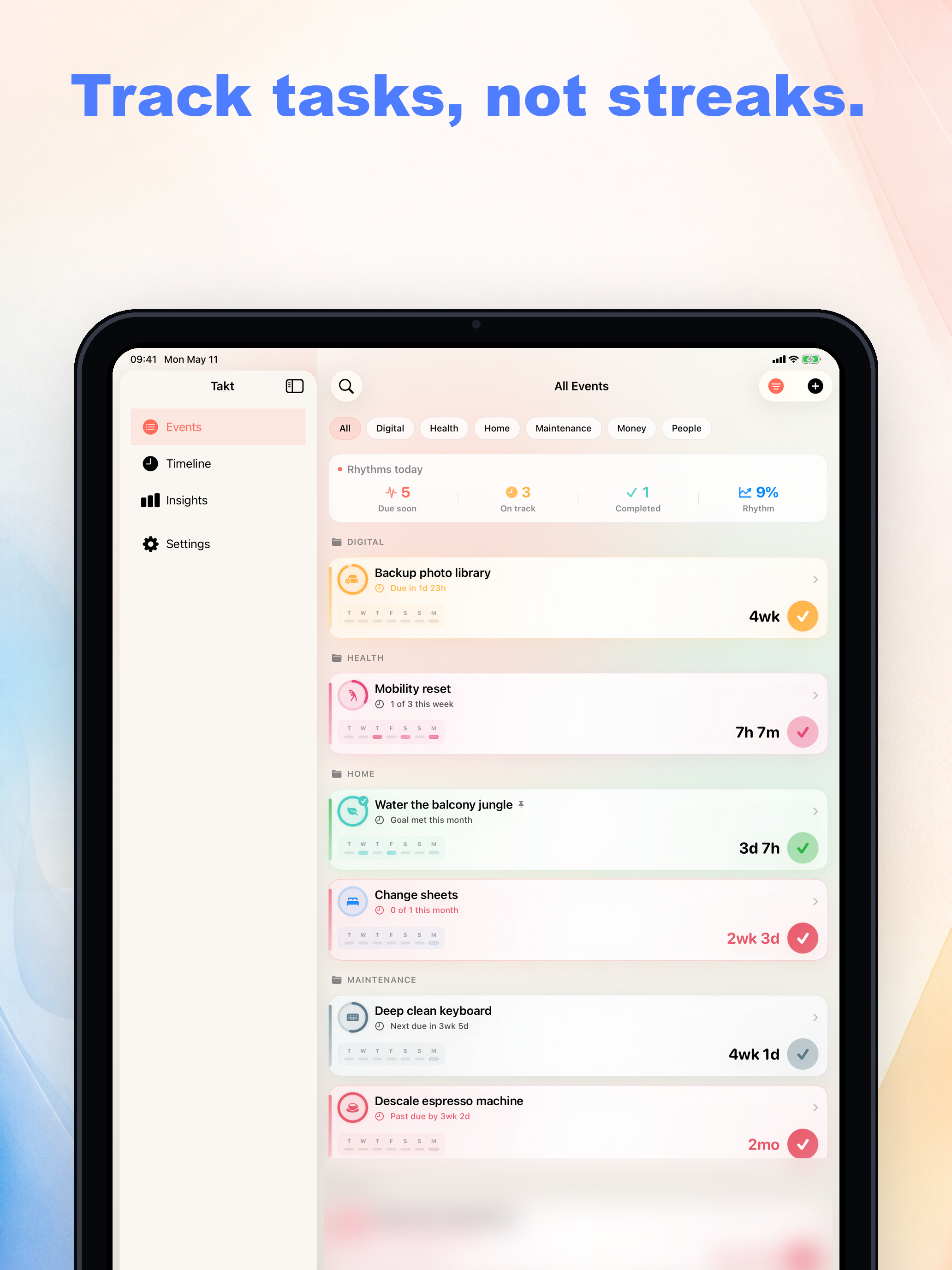 Takt: Recurring Task Tracker screenshot 11