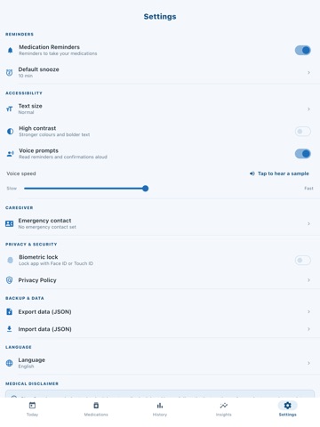 ClearCare: Pill Reminder iPad screenshot
