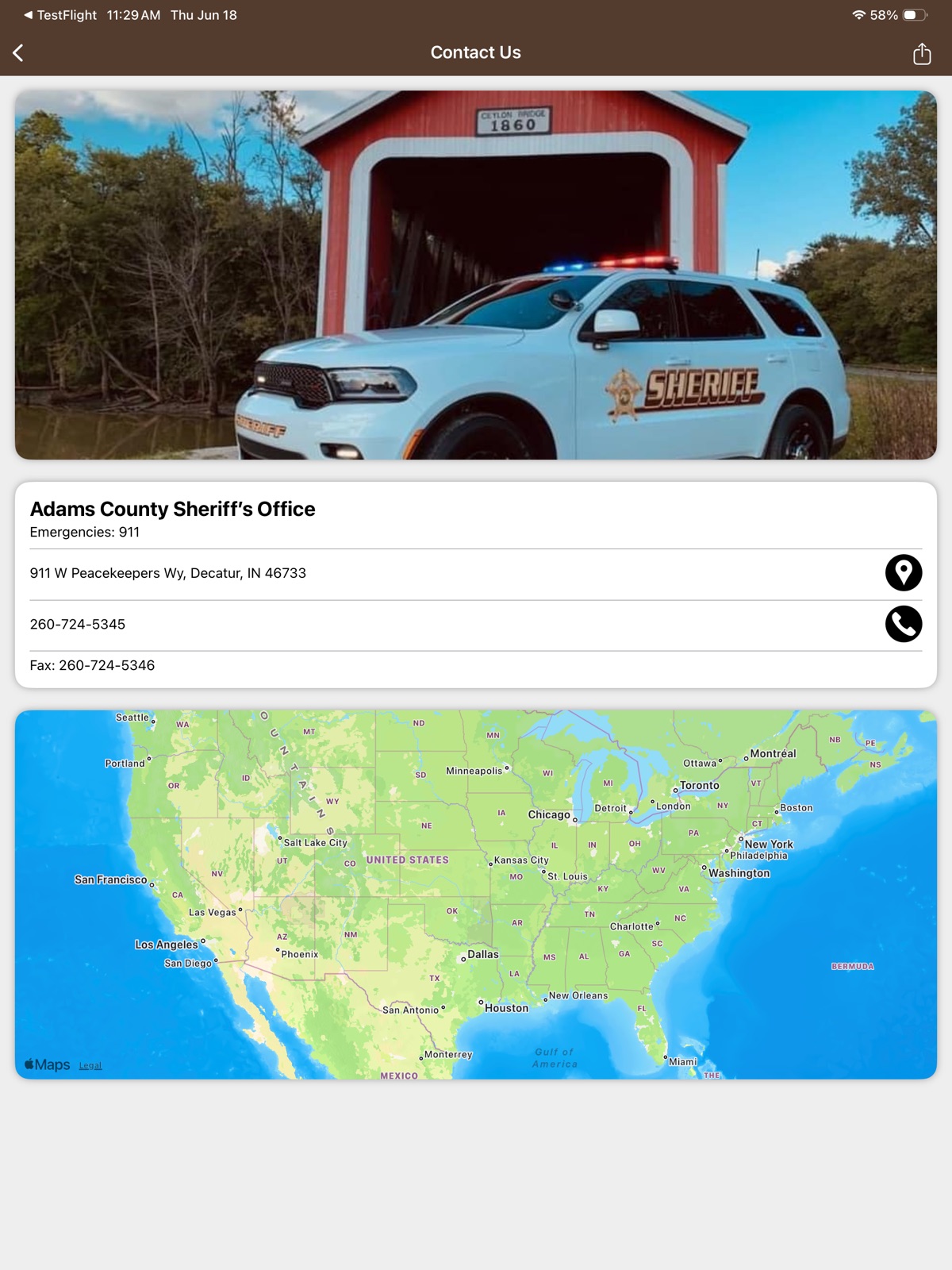 Adams County Sheriff's Office ipad screenshot 3