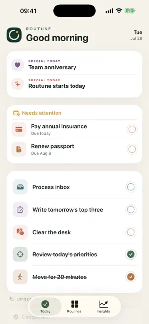 Routune: Daily Routine Planner screenshot 1