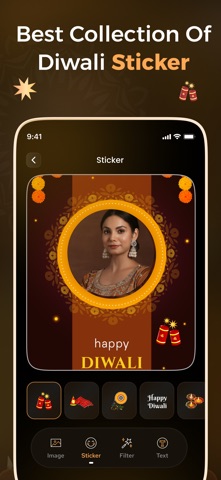 AI Happy Diwali Photo App screenshot