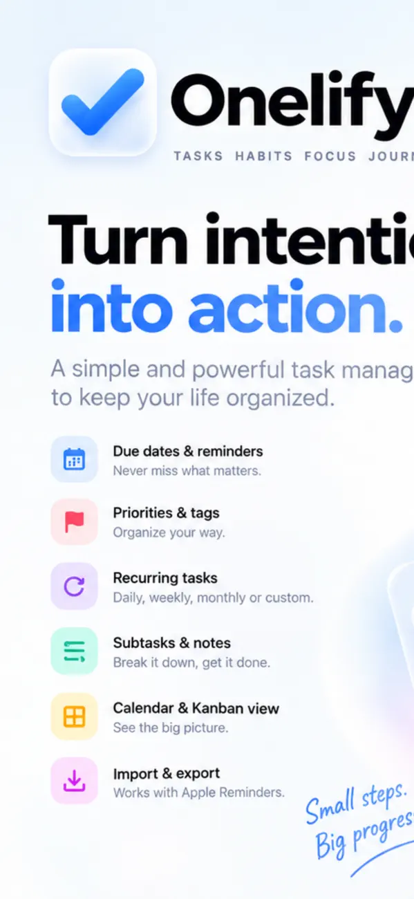 Onelify: Tasks & Habits screenshot