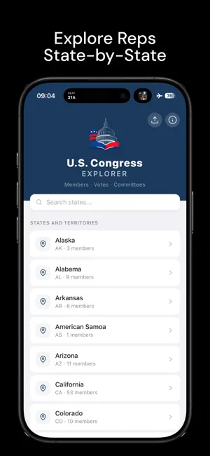 US Congress Explorer screenshot 2