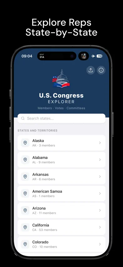 US Congress Explorer screenshot 2