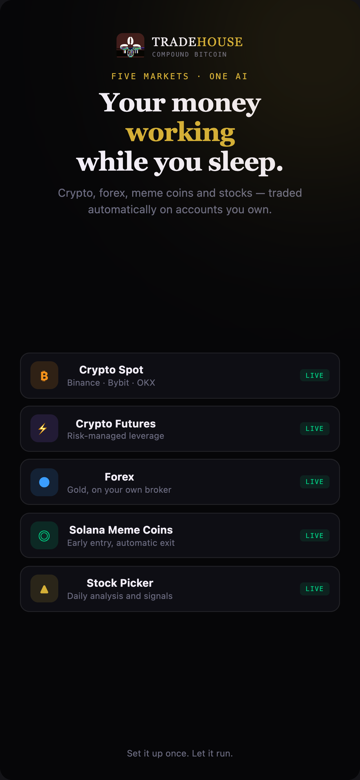 TradeHouse: Trade & HODL BTC screenshot 2
