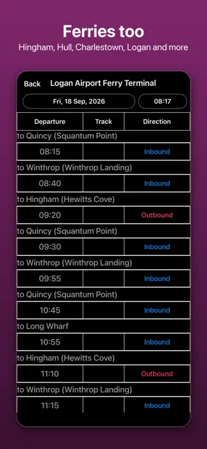 Next Train And Ferry: Boston screenshot 4