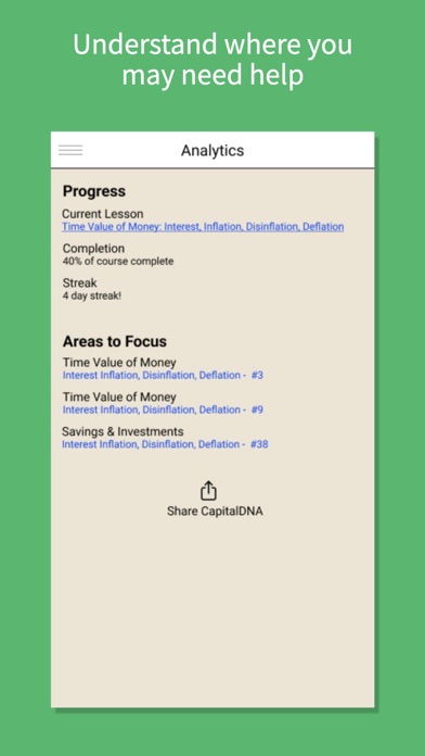 CapitalDNA: Financial Literacy Screenshot