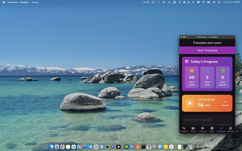 #1. TransLearn - AI language learn (macOS) De: Coiner.Cab Corp