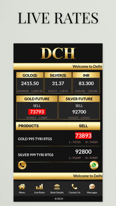 DCH BULLION Screenshot