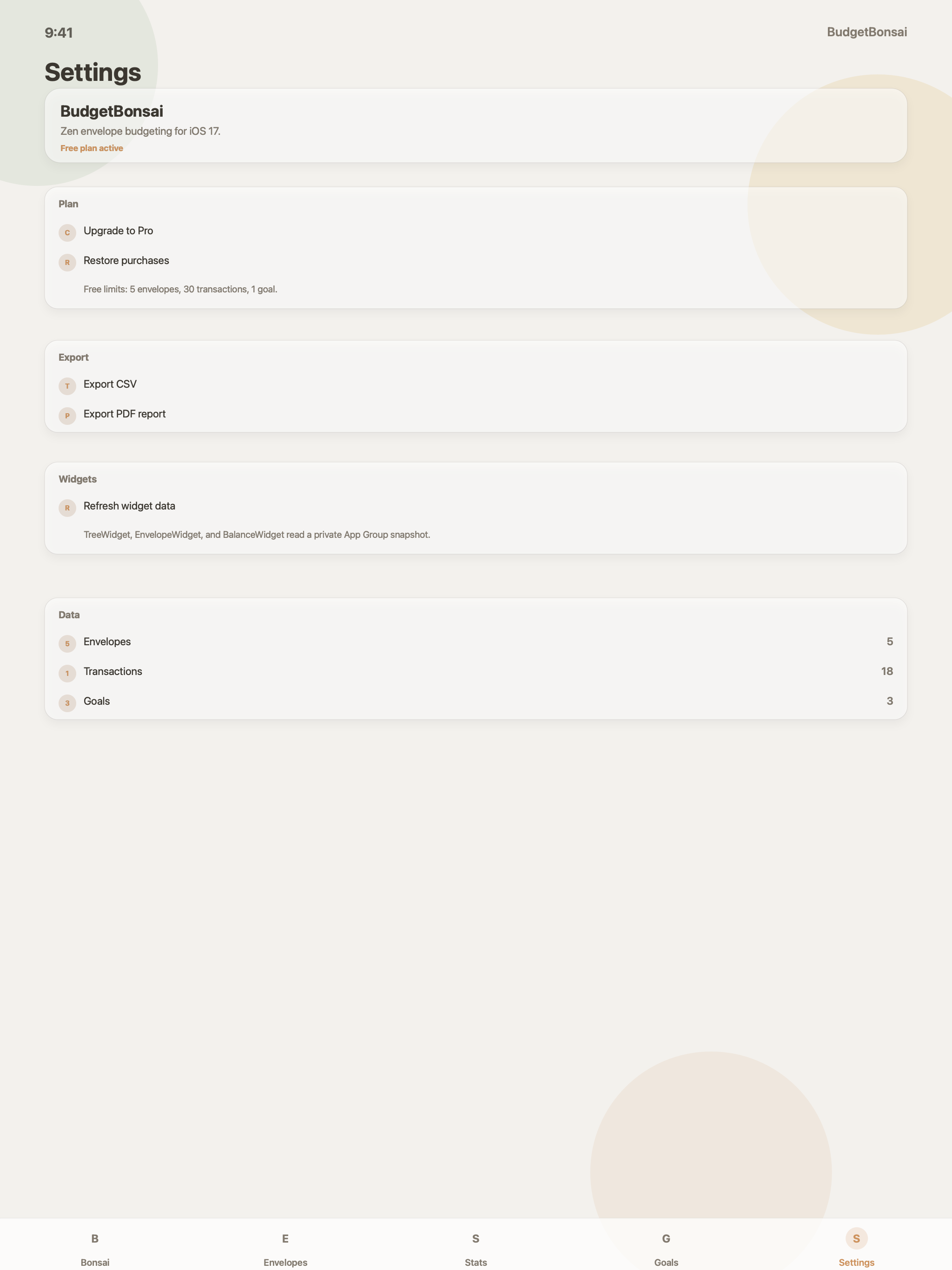BudgetBonsai Envelope Budget screenshot 10