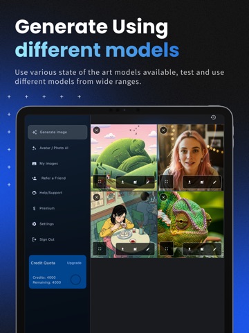ImageGen AI Photo Generator iPad screenshot