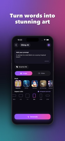 Flux AI Video & Photo Create iPhone screenshot
