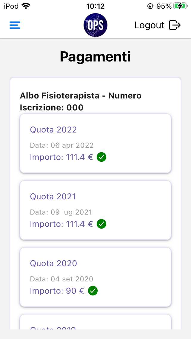 OPS Ordine TSRM PSTRP NAAVBNCE Screenshot