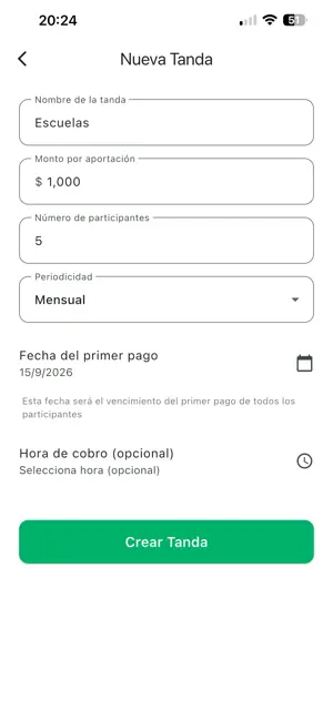 TandaFlow tandas digitales screenshot 2