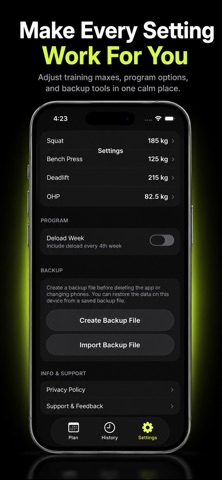 OwnLift: 5/3/1 Program Log Screenshot 6 of 6