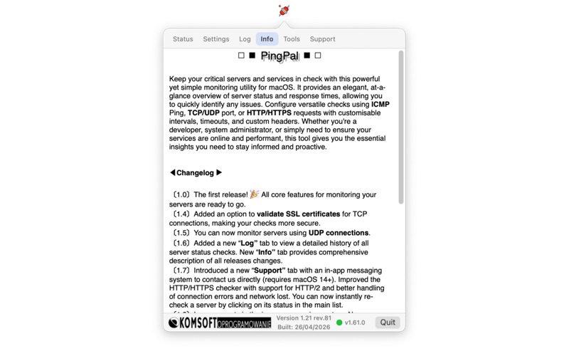 PingPal screenshot