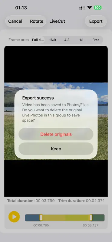 LiveCut - Stitch LivePhotos screenshot 5 of 5