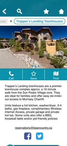 Bear Country Sun Peaks iPhone screenshot