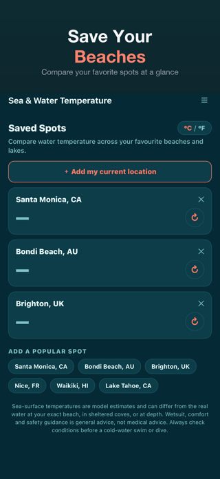 Sea & Water Temperature Screenshot 2 of 3