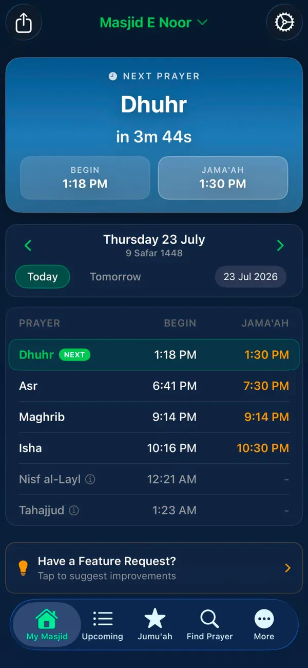 Screenshot #1 pour Gloucester Prayer Times