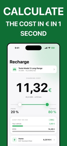 Recharge: EV Charging Cost iPhone screenshot