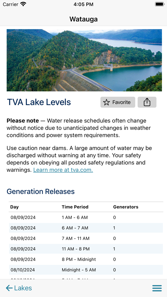 #2. TVA Lake Info (iOS) 게시자: Tennessee Valley Authority